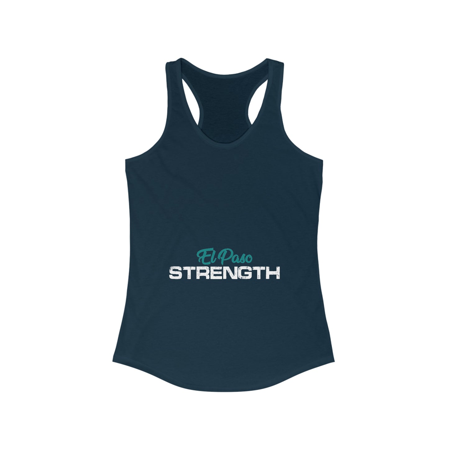 El Paso Green Strength White Women's Ideal Racerback Tank