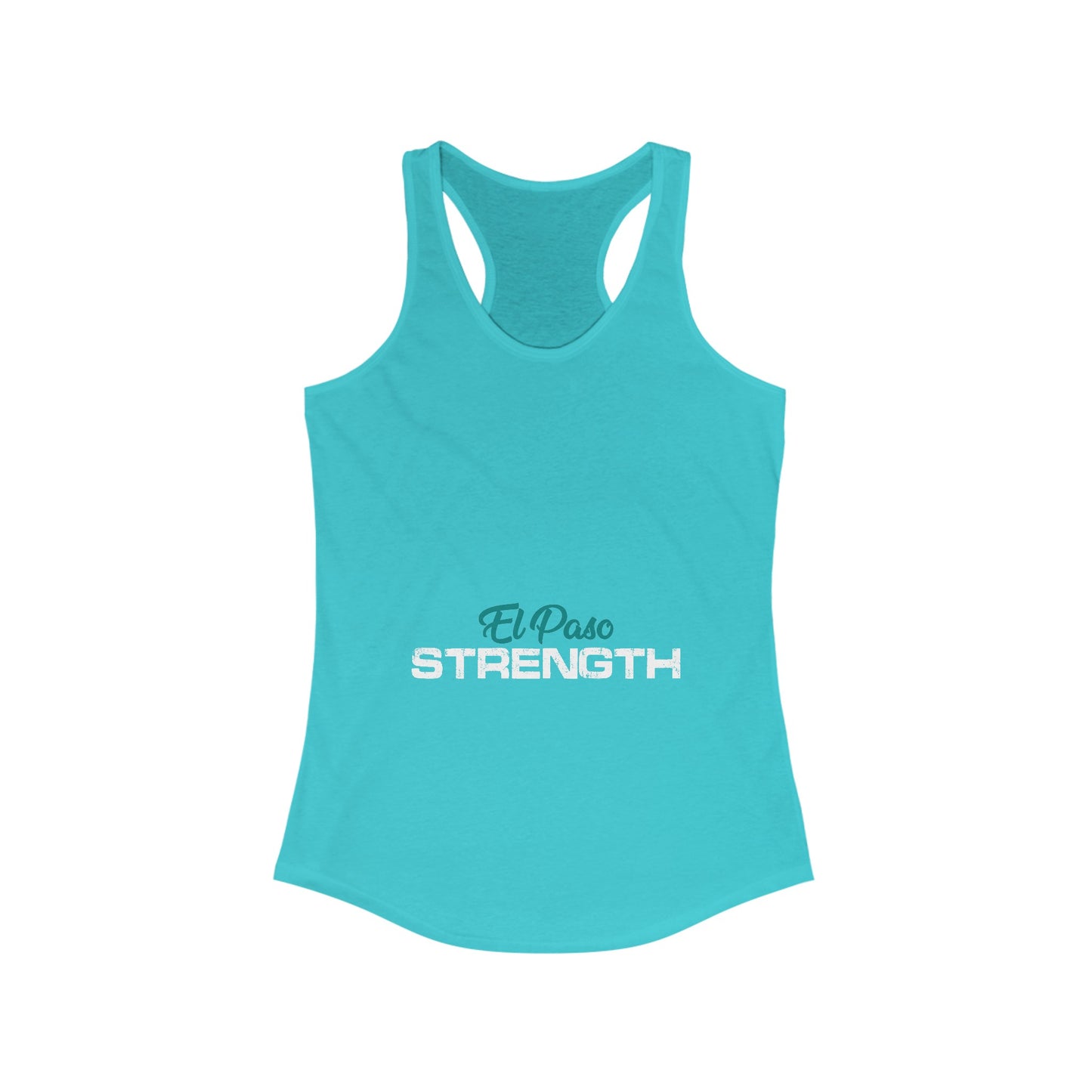 El Paso Green Strength White Women's Ideal Racerback Tank