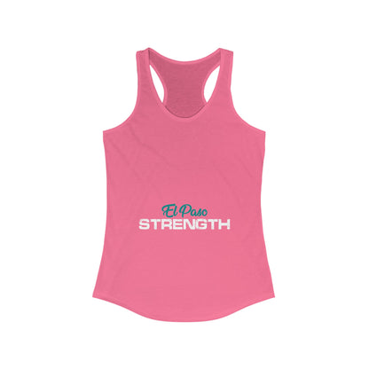 El Paso Green Strength White Women's Ideal Racerback Tank