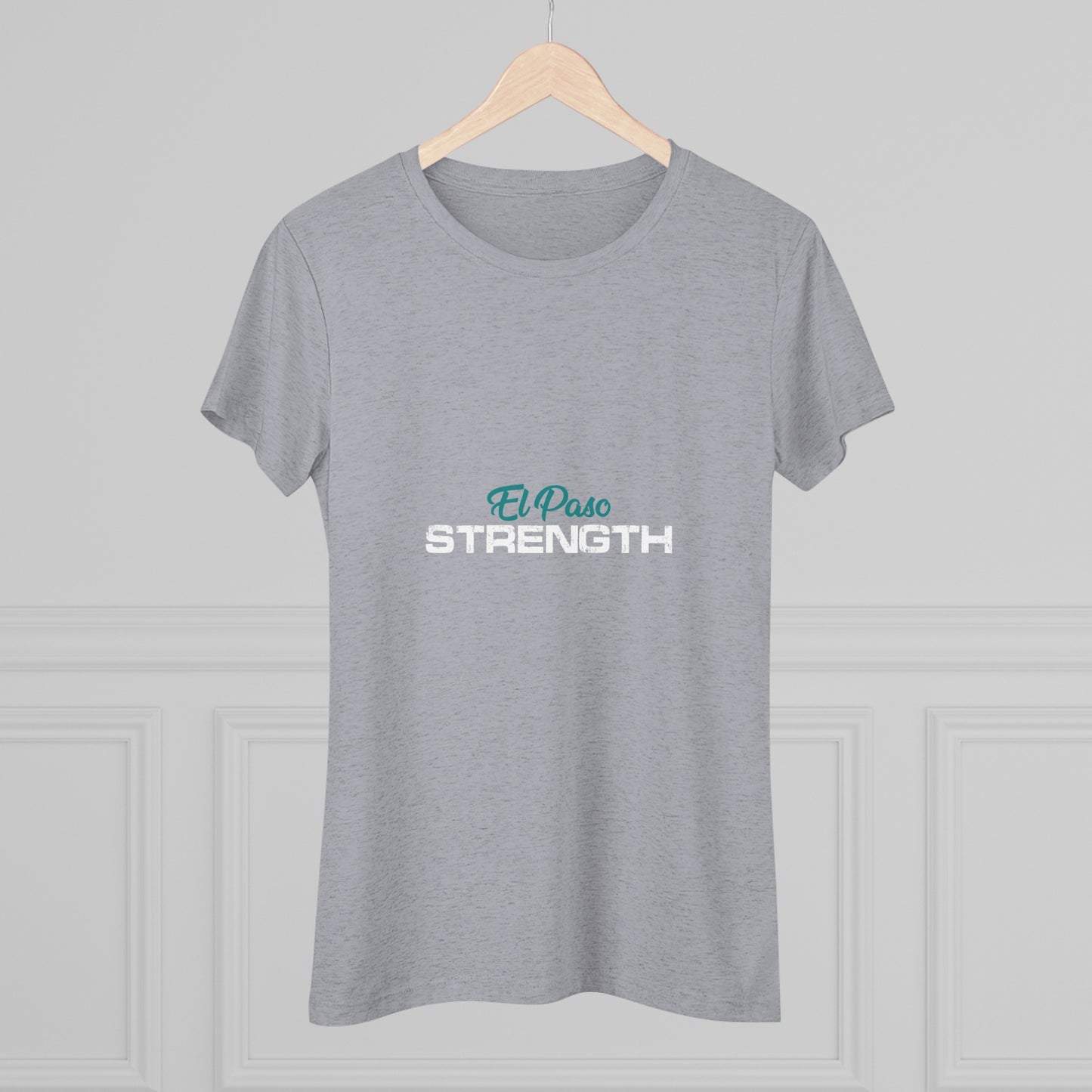 El Paso Green Strength White Women's Triblend Tee