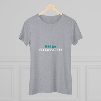 El Paso Green Strength White Women's Triblend Tee