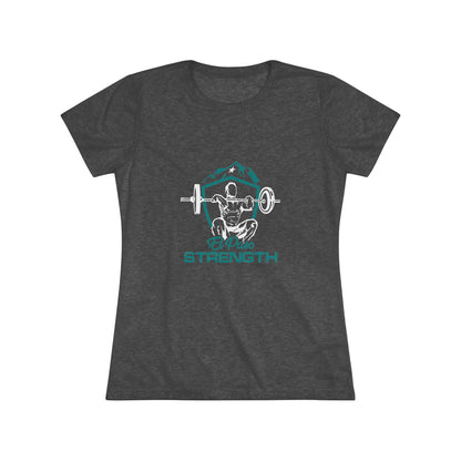 Green Shield  White Lifter White Star Women's Triblend Tee