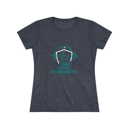 Green El Paso Strength White Shield White Star Women's Triblend Tee