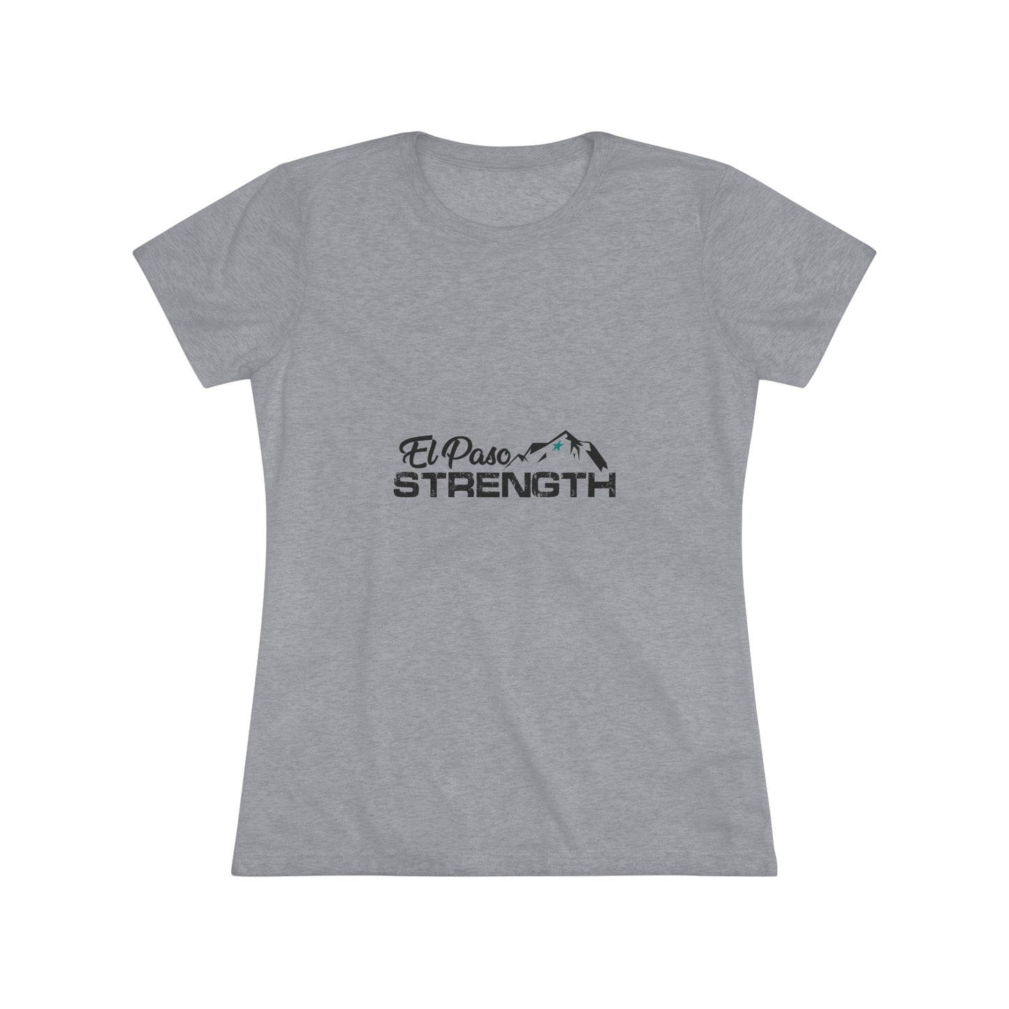 Black El Paso Strength Green Star Women's Triblend Tee