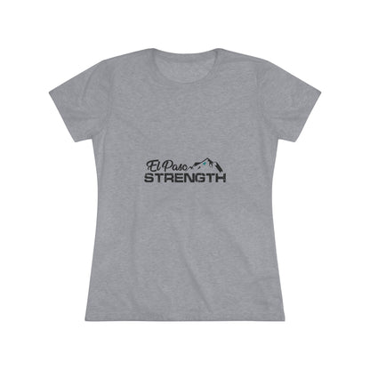 Black El Paso Strength Green Star Women's Triblend Tee