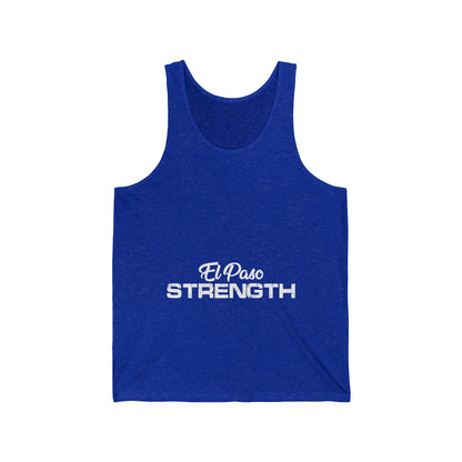 El Paso Strength All White Unisex Jersey Tank