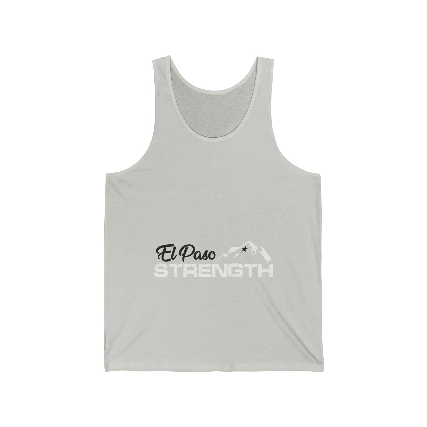 El Paso Black Strength White Unisex Jersey Tank