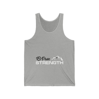 El Paso Black Strength White Unisex Jersey Tank