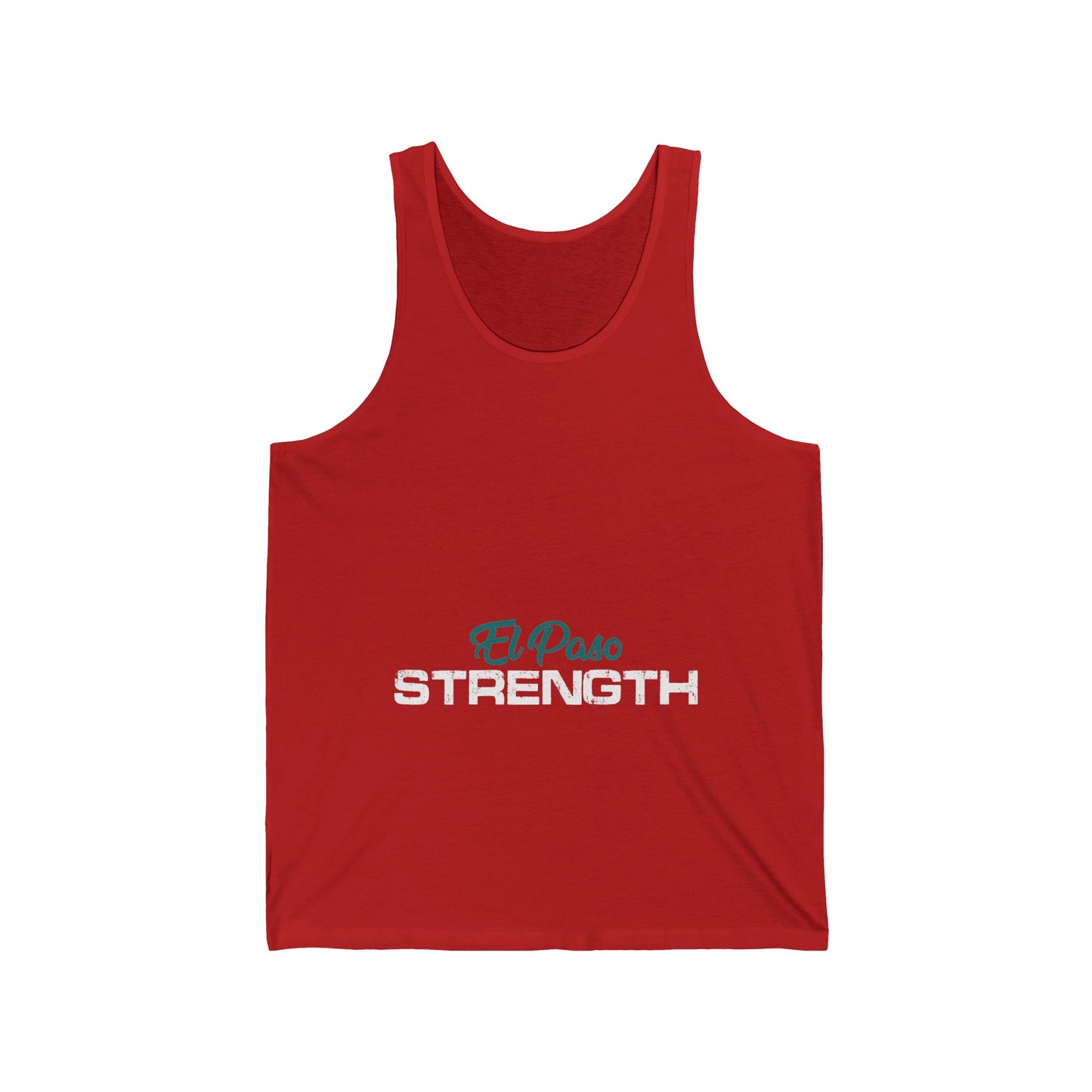 El Paso Green Strength White Unisex Jersey Tank