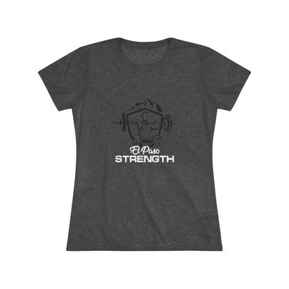 White El Paso Strength Black Shield Women's Triblend Tee