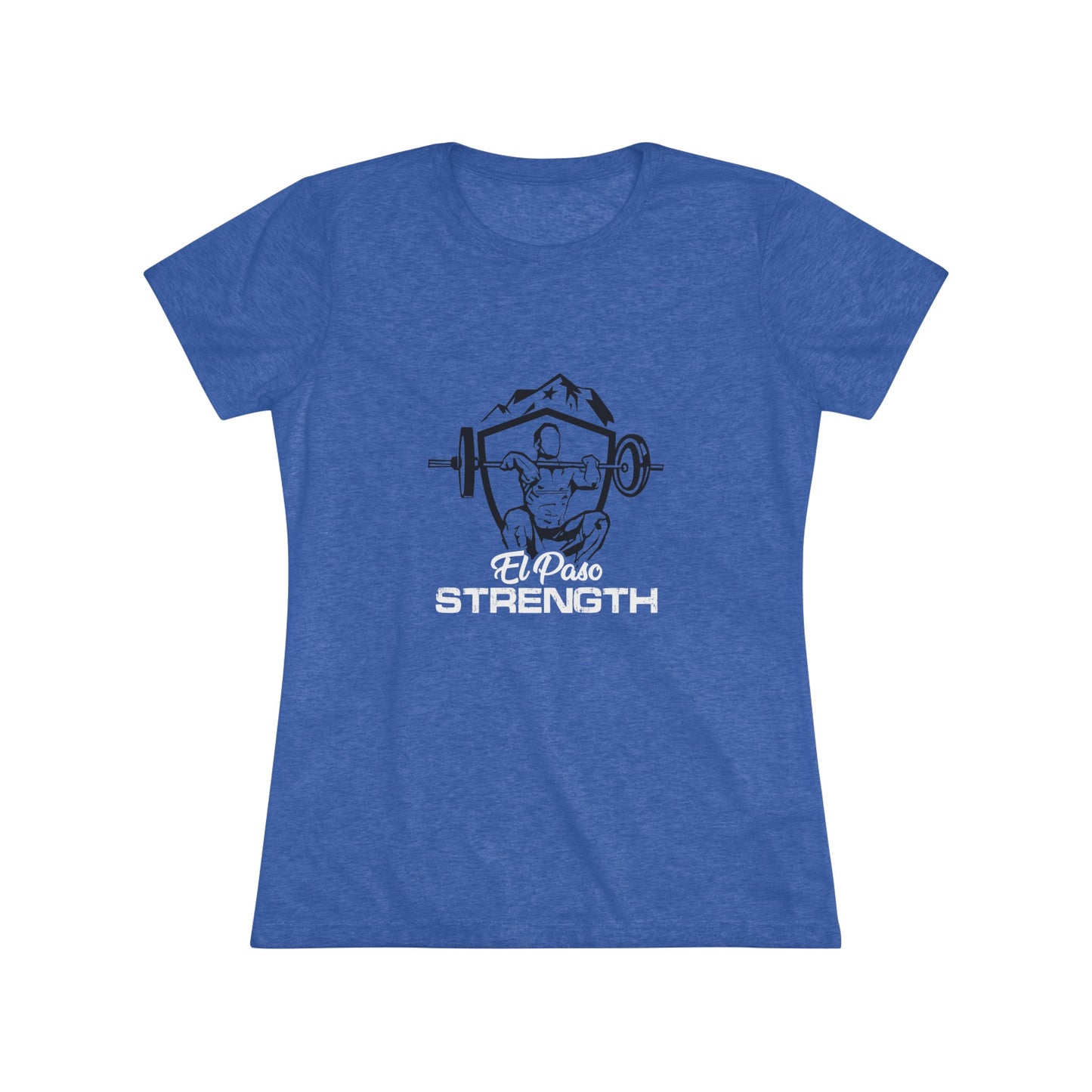 White El Paso Strength Black Shield Women's Triblend Tee