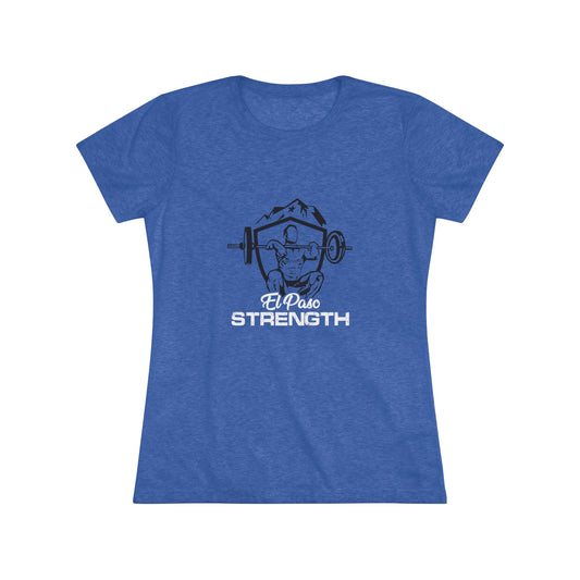 White El Paso Strength Black Shield Women's Triblend Tee