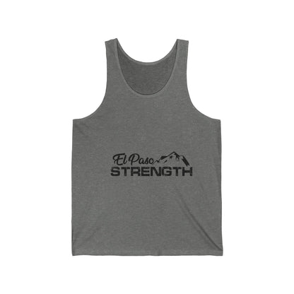 El Paso Strength mountain all Black Unisex Jersey Tank