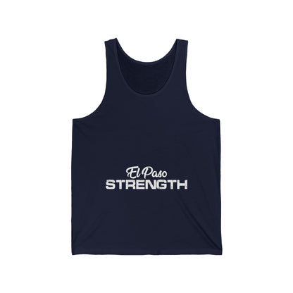 El Paso Strength All White Unisex Jersey Tank