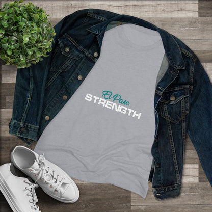 El Paso Green Strength White Women's Triblend Tee