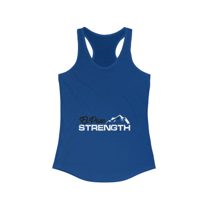 El Paso Black Strength White Women's Ideal Racerback Tank