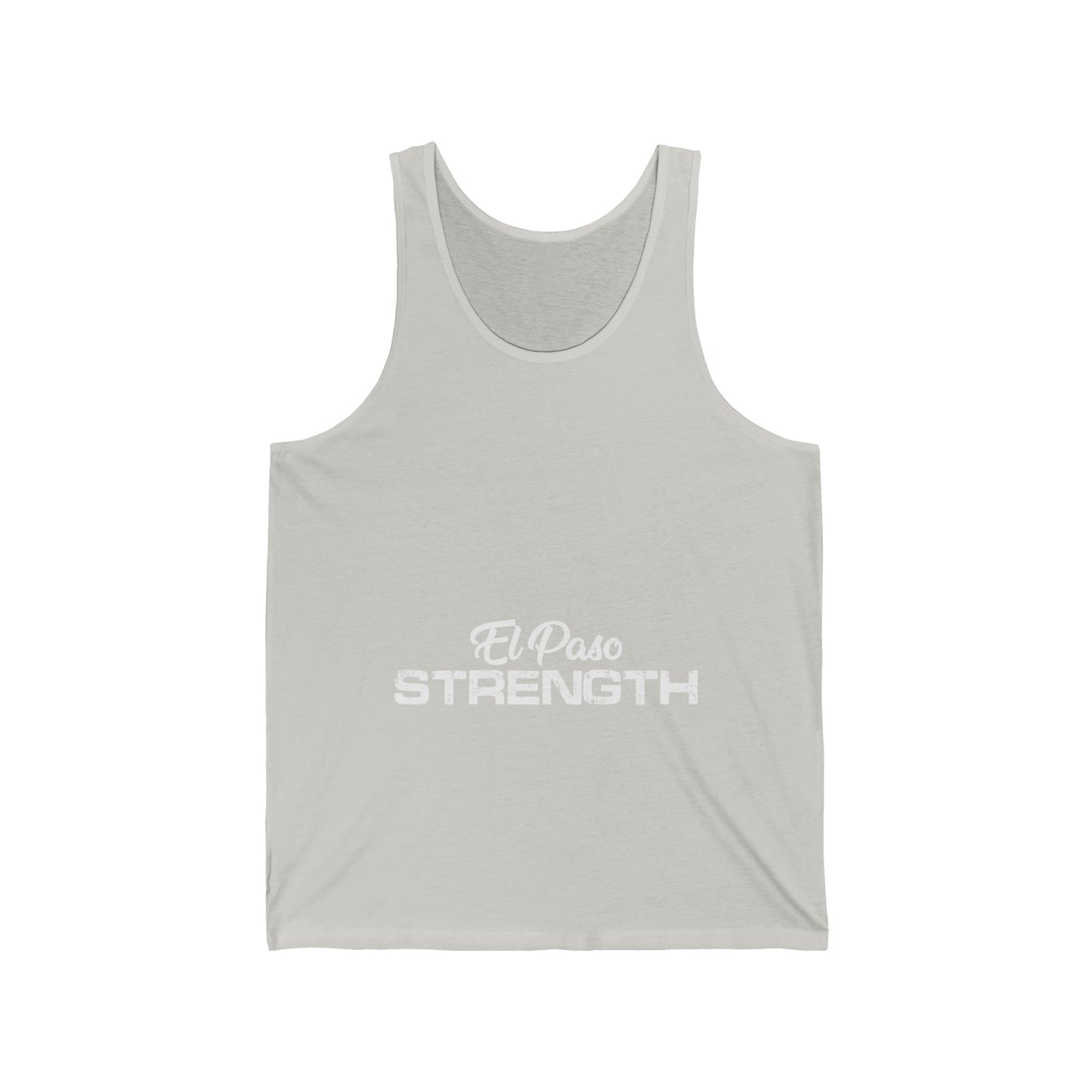 El Paso Strength All White Unisex Jersey Tank