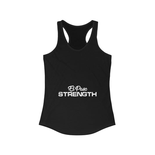 El Paso Strength All White Women's Ideal Racerback Tank