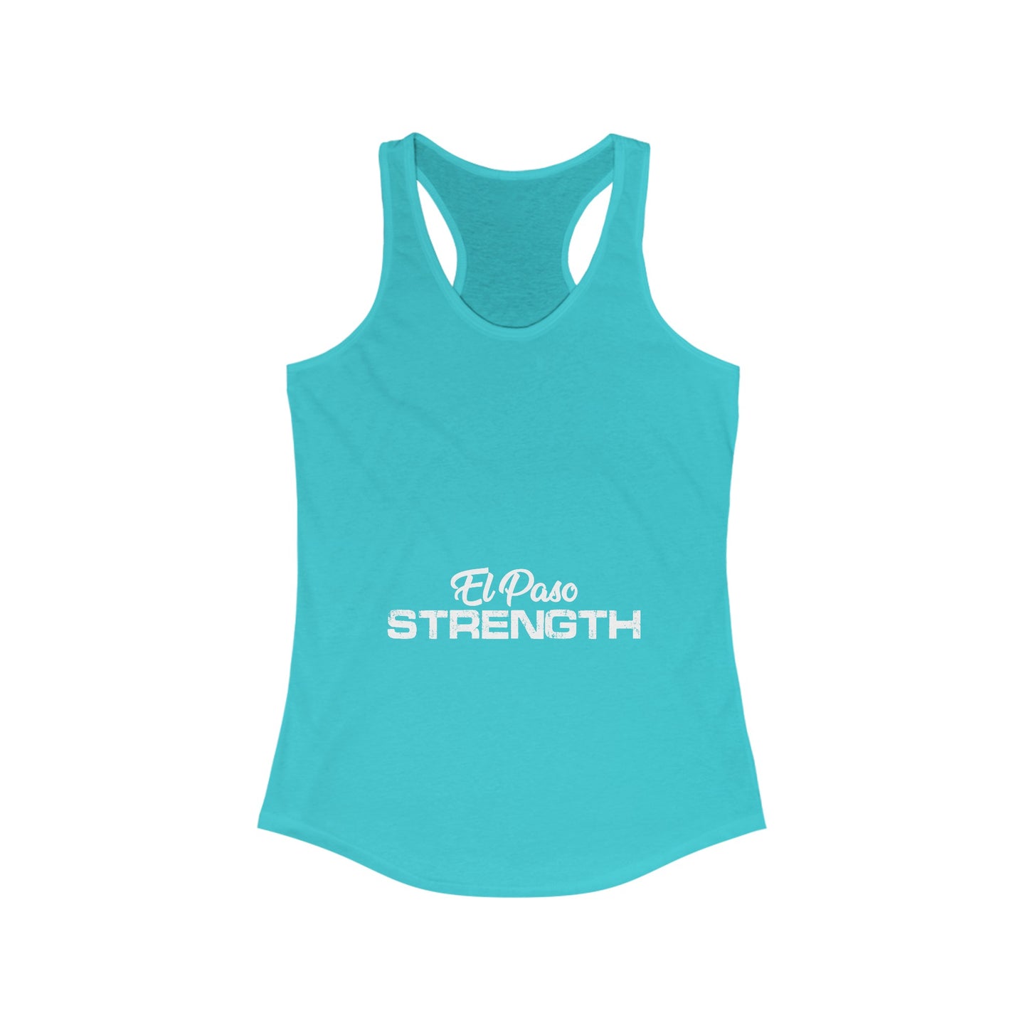 El Paso Strength All White Women's Ideal Racerback Tank