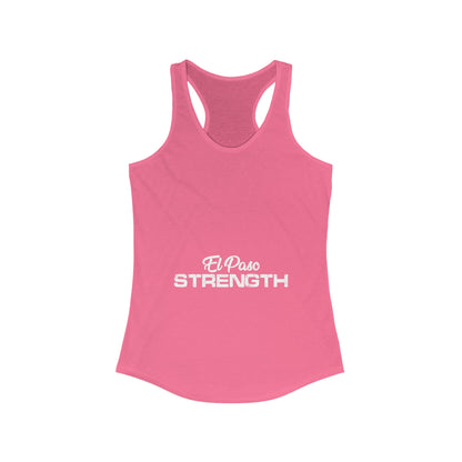 El Paso Strength All White Women's Ideal Racerback Tank