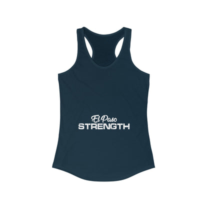 El Paso Strength All White Women's Ideal Racerback Tank