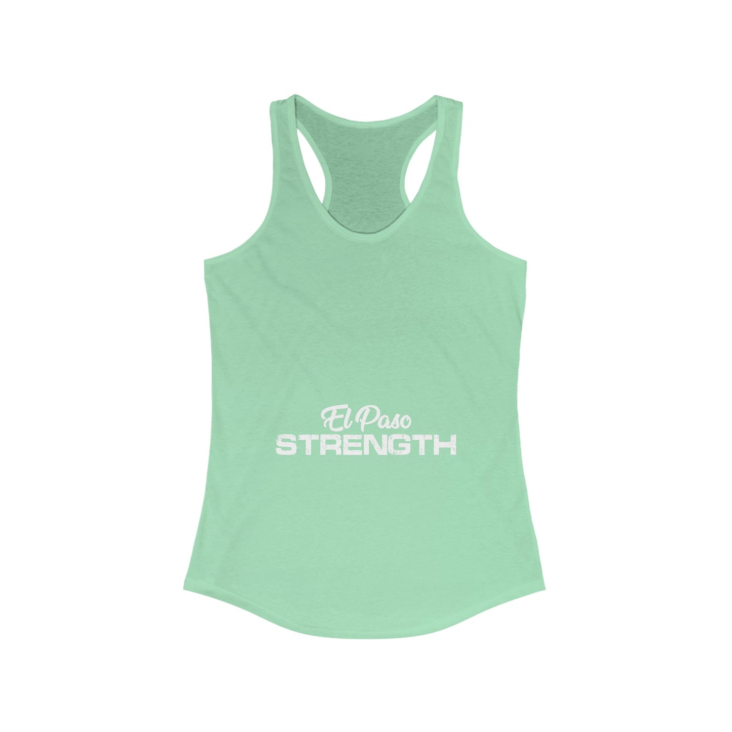 El Paso Strength All White Women's Ideal Racerback Tank