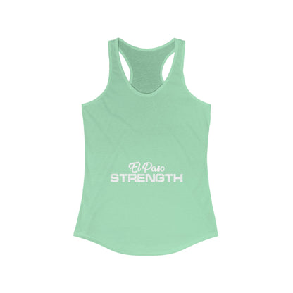 El Paso Strength All White Women's Ideal Racerback Tank