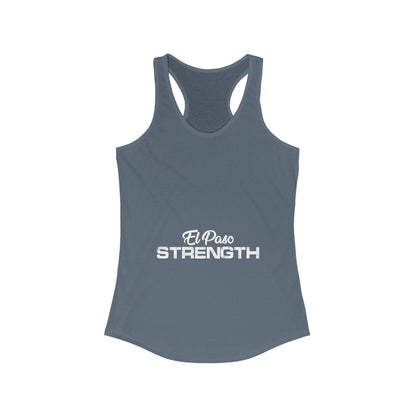 El Paso Strength All White Women's Ideal Racerback Tank