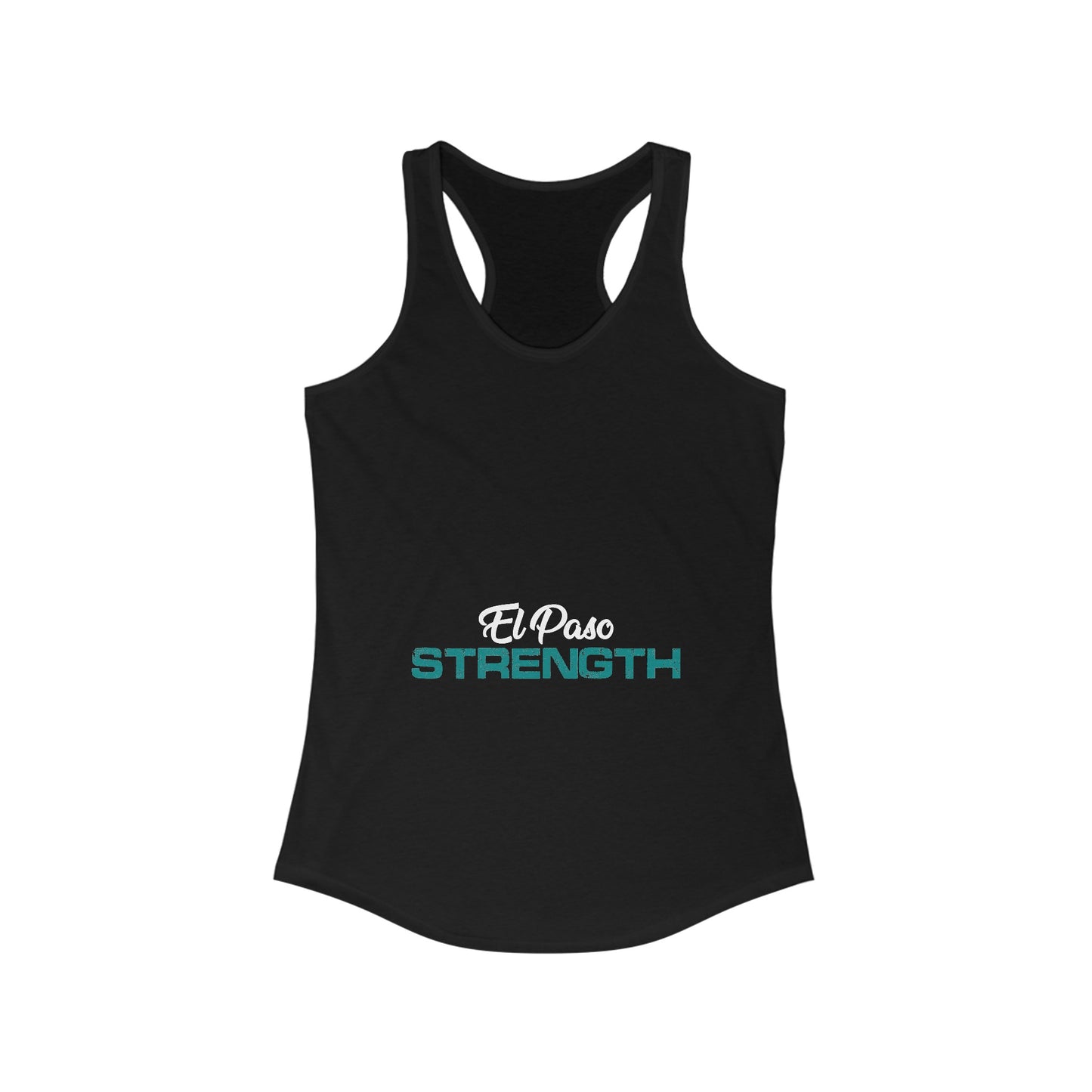 White El Paso Green Strength Women's Ideal Racerback Tank