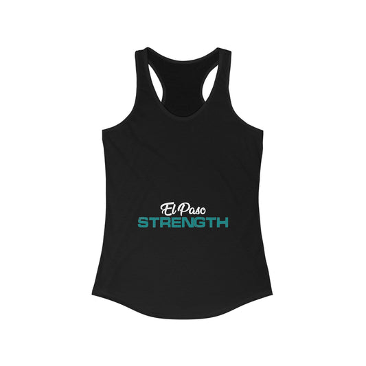 White El Paso Green Strength Women's Ideal Racerback Tank