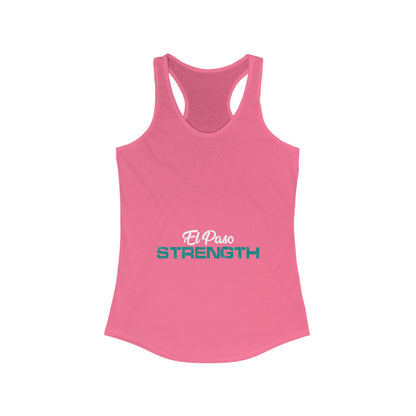 White El Paso Green Strength Women's Ideal Racerback Tank