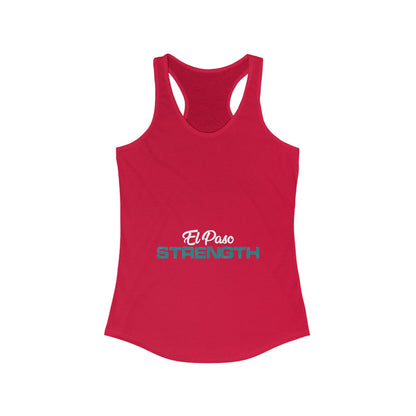 White El Paso Green Strength Women's Ideal Racerback Tank