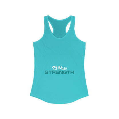 White El Paso Green Strength Women's Ideal Racerback Tank