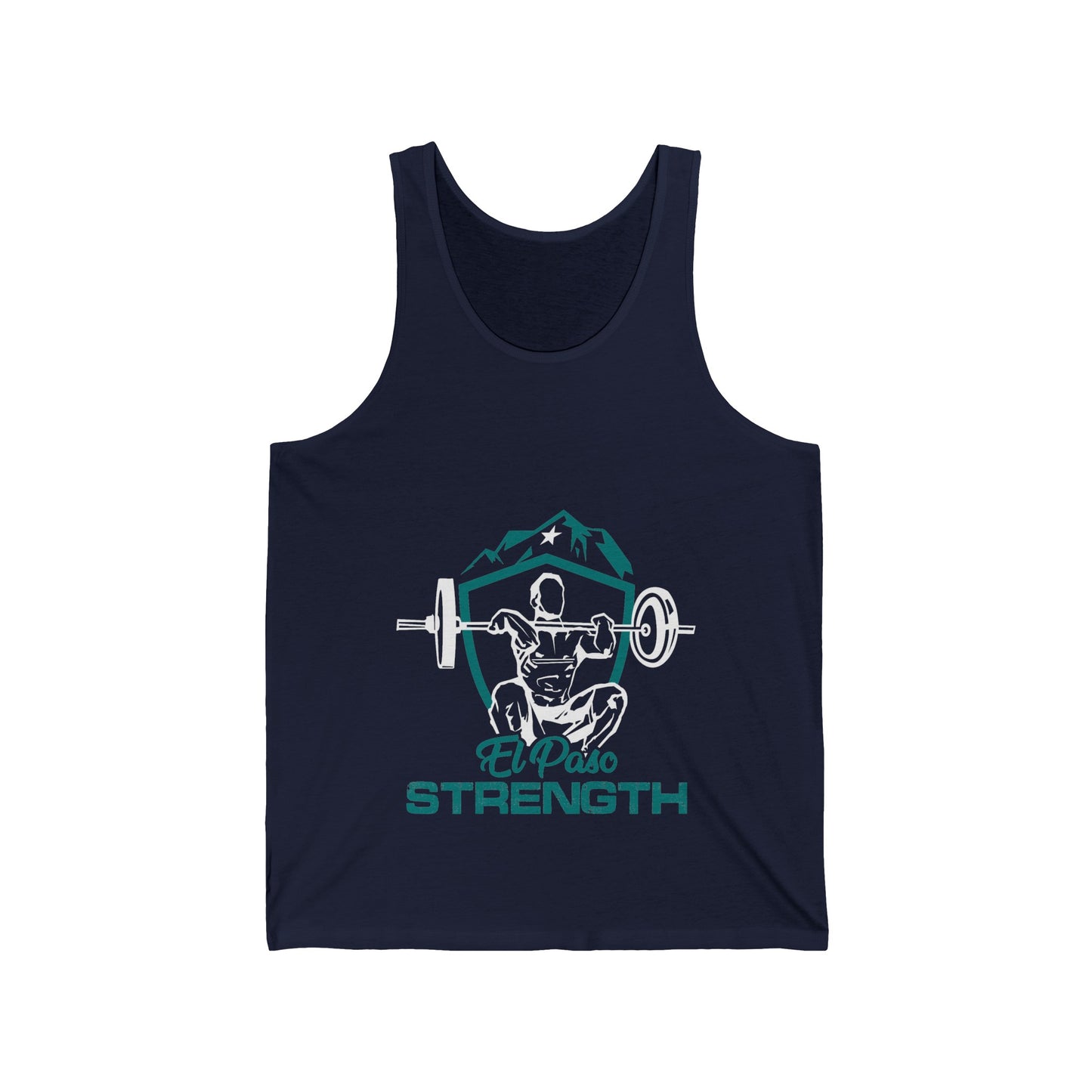 Green Shield  White Lifter White Star Unisex Jersey Tank