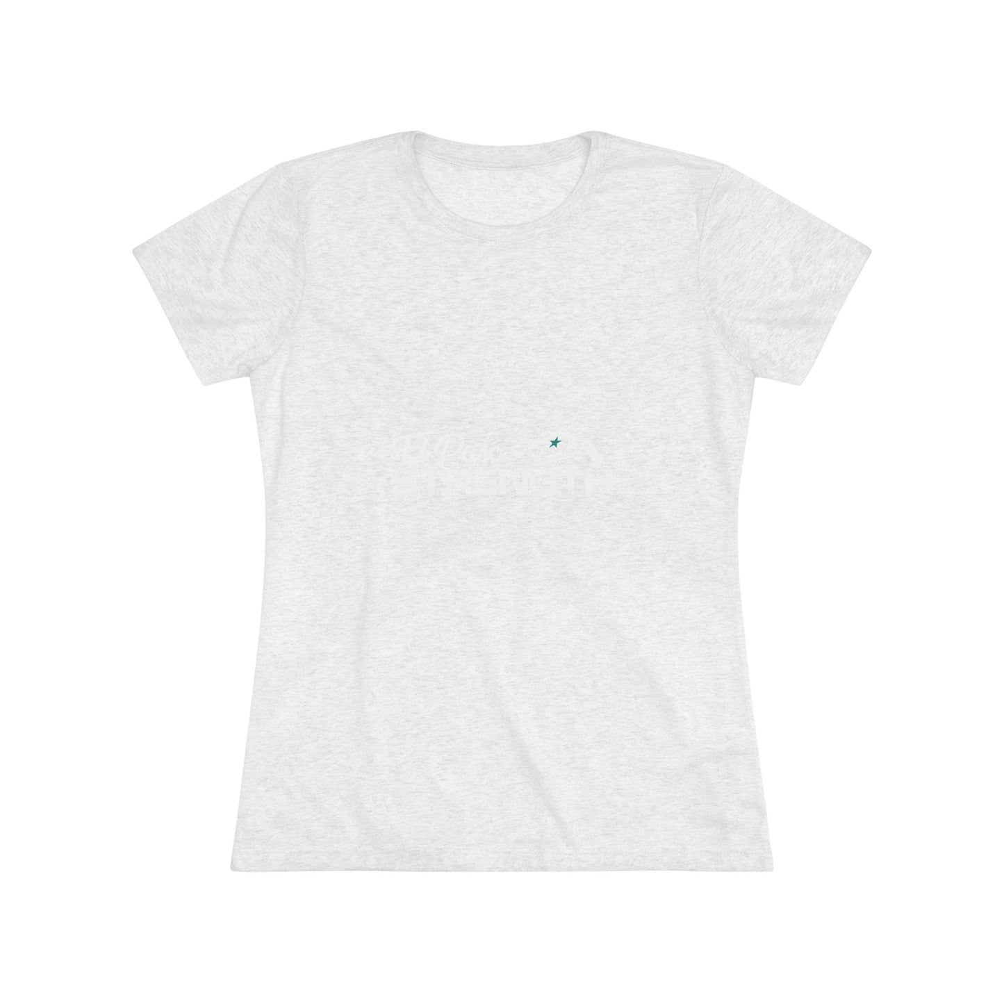 El Paso Strength White Green Star Women's Triblend Tee