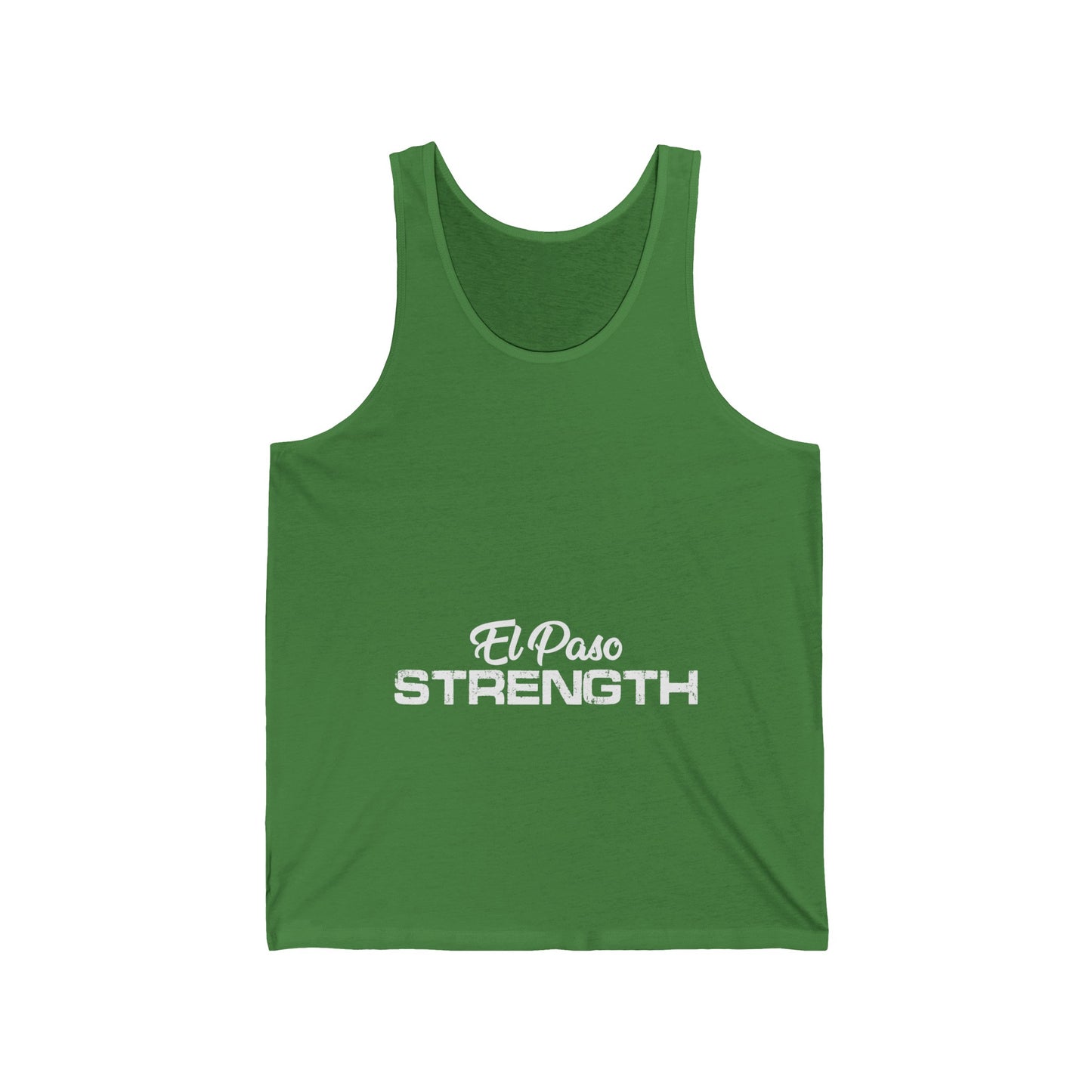 El Paso Strength All White Unisex Jersey Tank