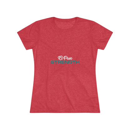 White El Paso Green Strength Women's Triblend Tee