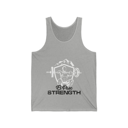 White Shield Black El Paso Strength Unisex Jersey Tank