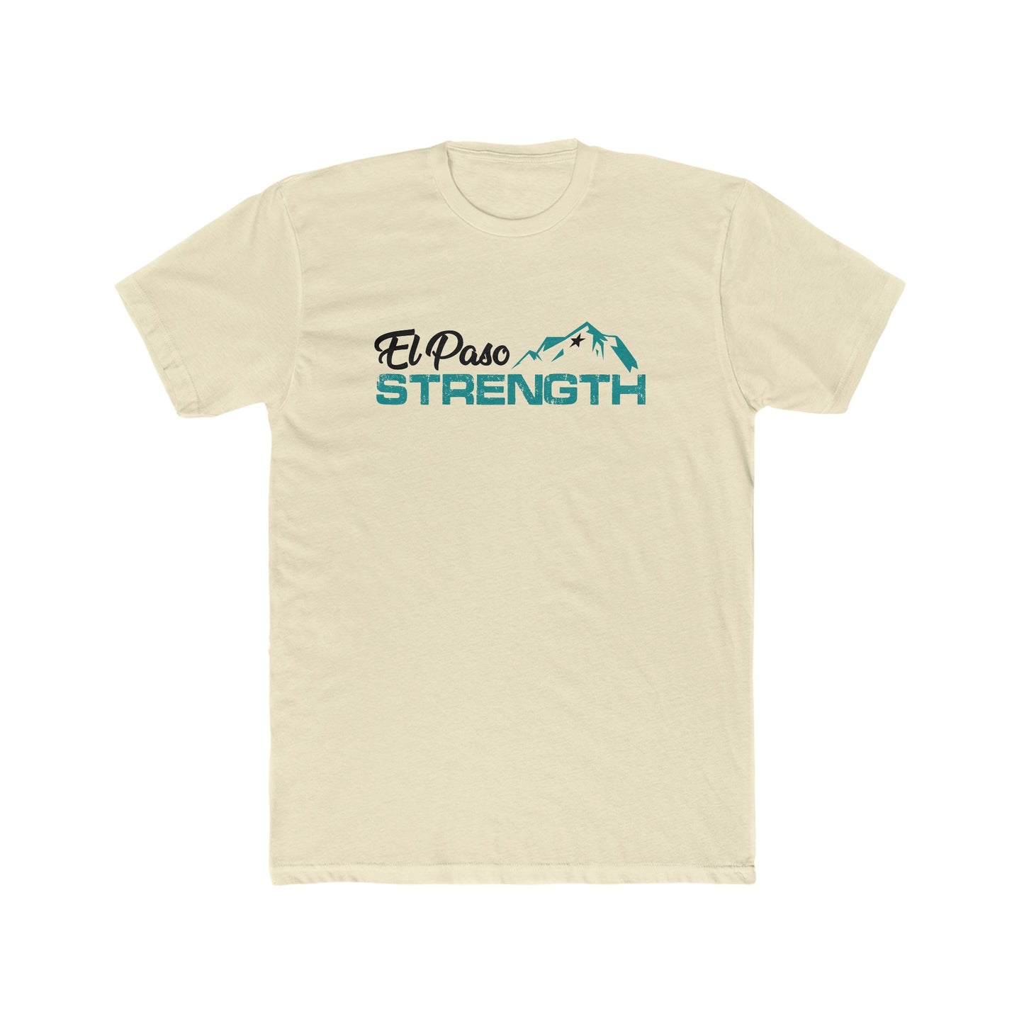 Green Mountain Black El Paso White green Strength Men's Cotton Crew Tee