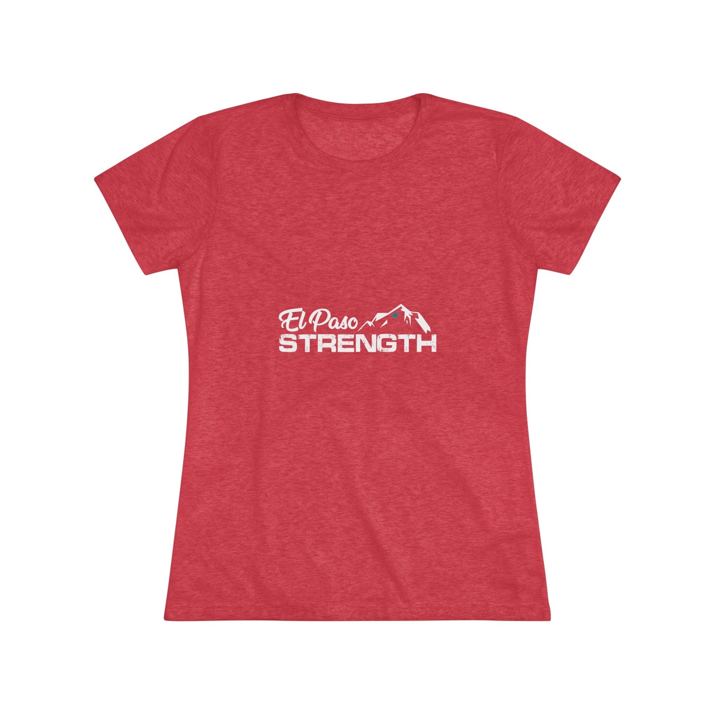 El Paso Strength White Green Star Women's Triblend Tee