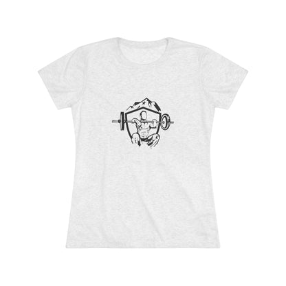 White El Paso Strength Black Shield Women's Triblend Tee