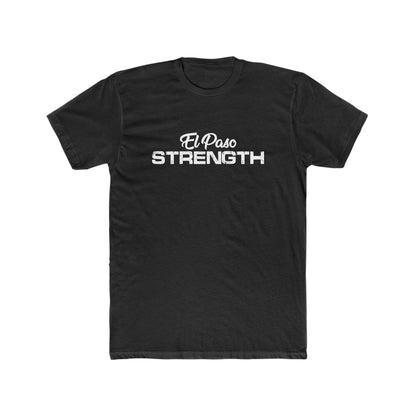 All White El Paso Strength Men's Cotton Crew Tee