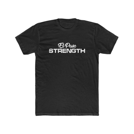 All White El Paso Strength Men's Cotton Crew Tee