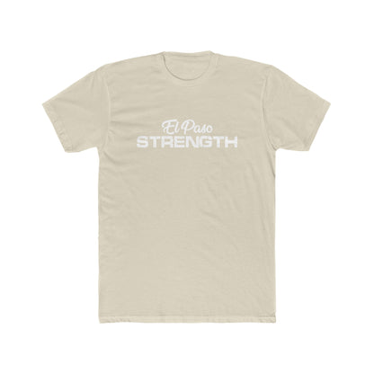 All White El Paso Strength Men's Cotton Crew Tee