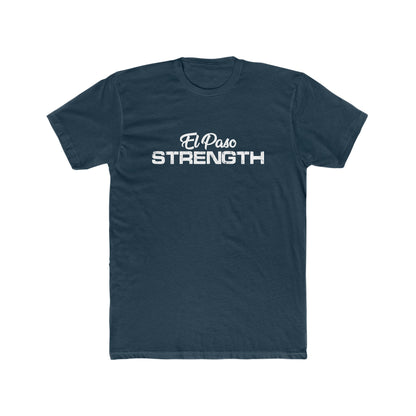 All White El Paso Strength Men's Cotton Crew Tee