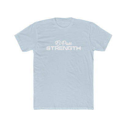 All White El Paso Strength Men's Cotton Crew Tee