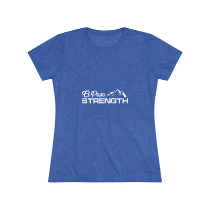 El Paso Strength White Green Star Women's Triblend Tee