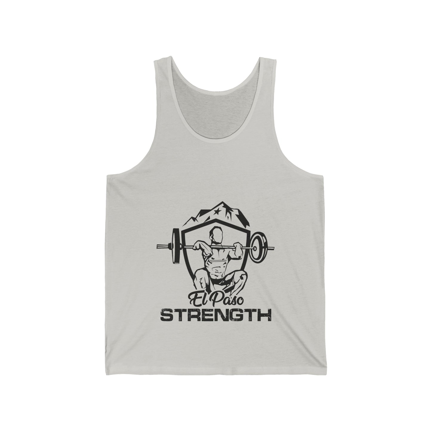 El Paso Strength Shield All Black Unisex Jersey Tank