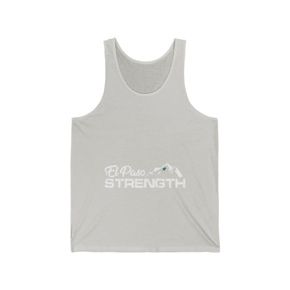 El Paso Strength White Green Star Unisex Jersey Tank