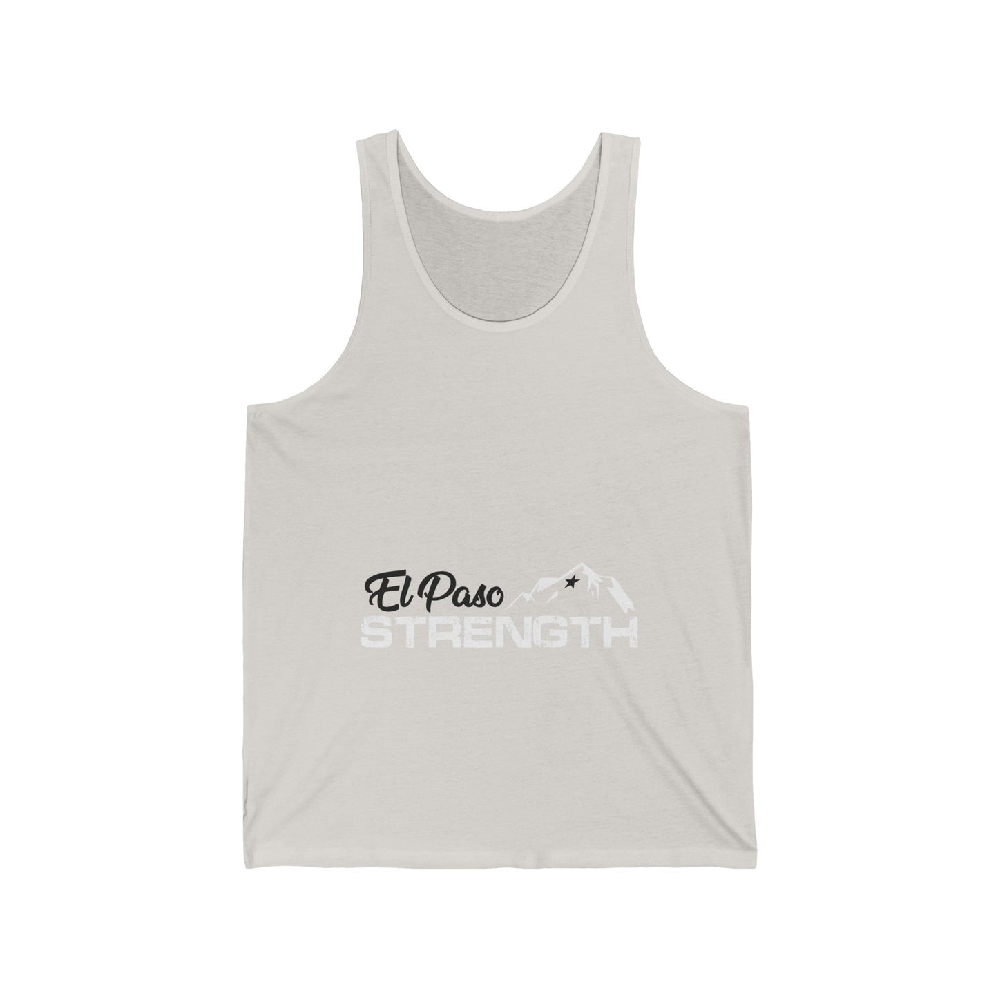 El Paso Black Strength White Unisex Jersey Tank